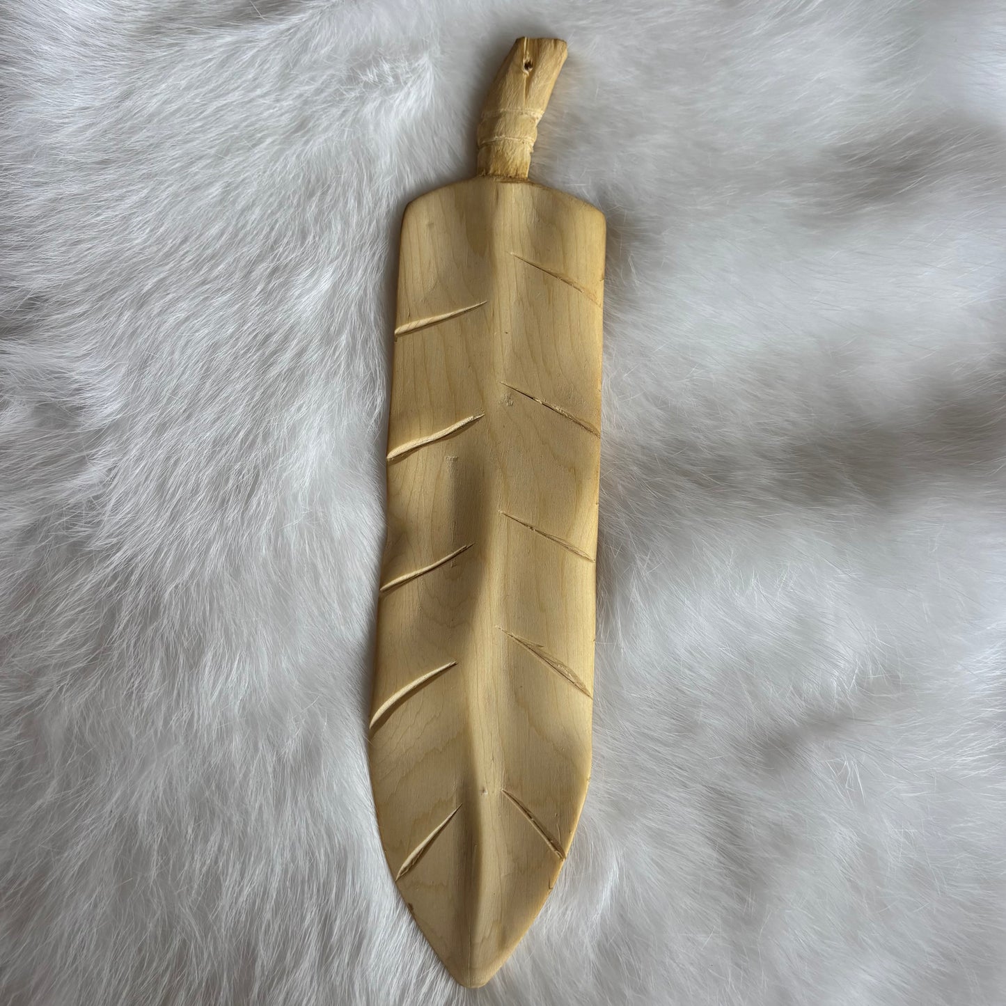 Hand Carved Cedar Feathers | Medium