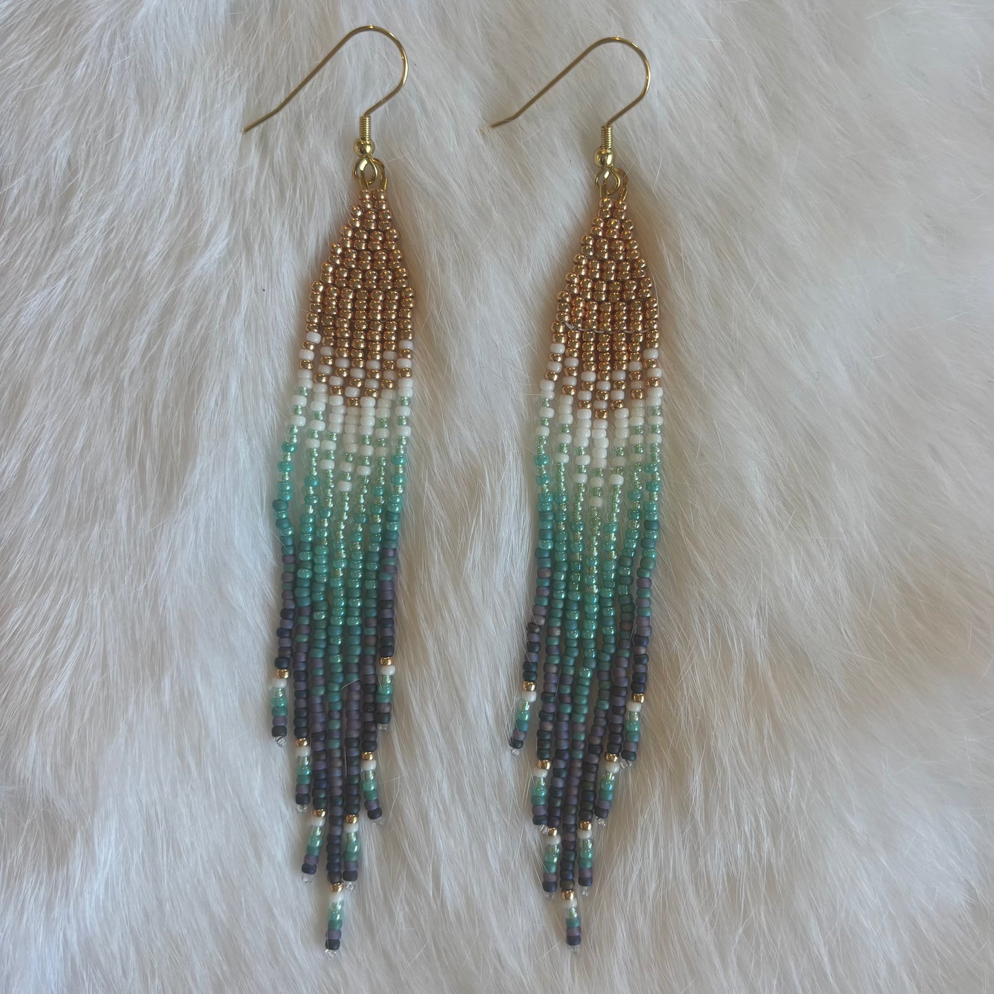 Ocean Colour Fringe Earrings