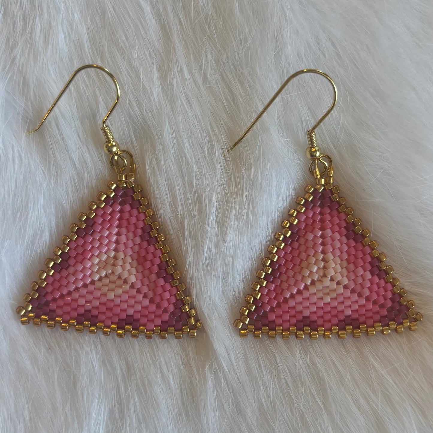 Assorted Geometric Triangle Beaded Earrings