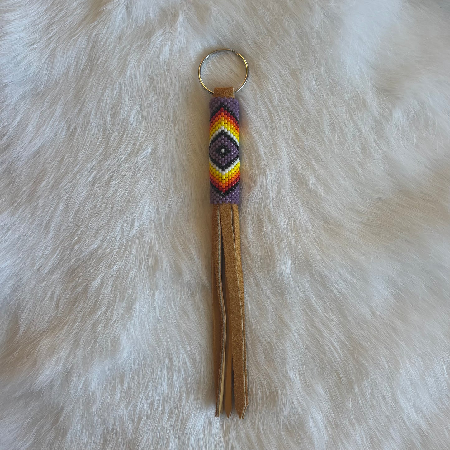 Peyote Stitch Beaded Fire Colour Key Chains- Assorted Colours