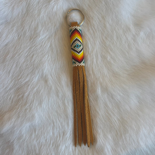 Peyote Stitch Beaded Fire Colour Key Chains- Assorted Colours