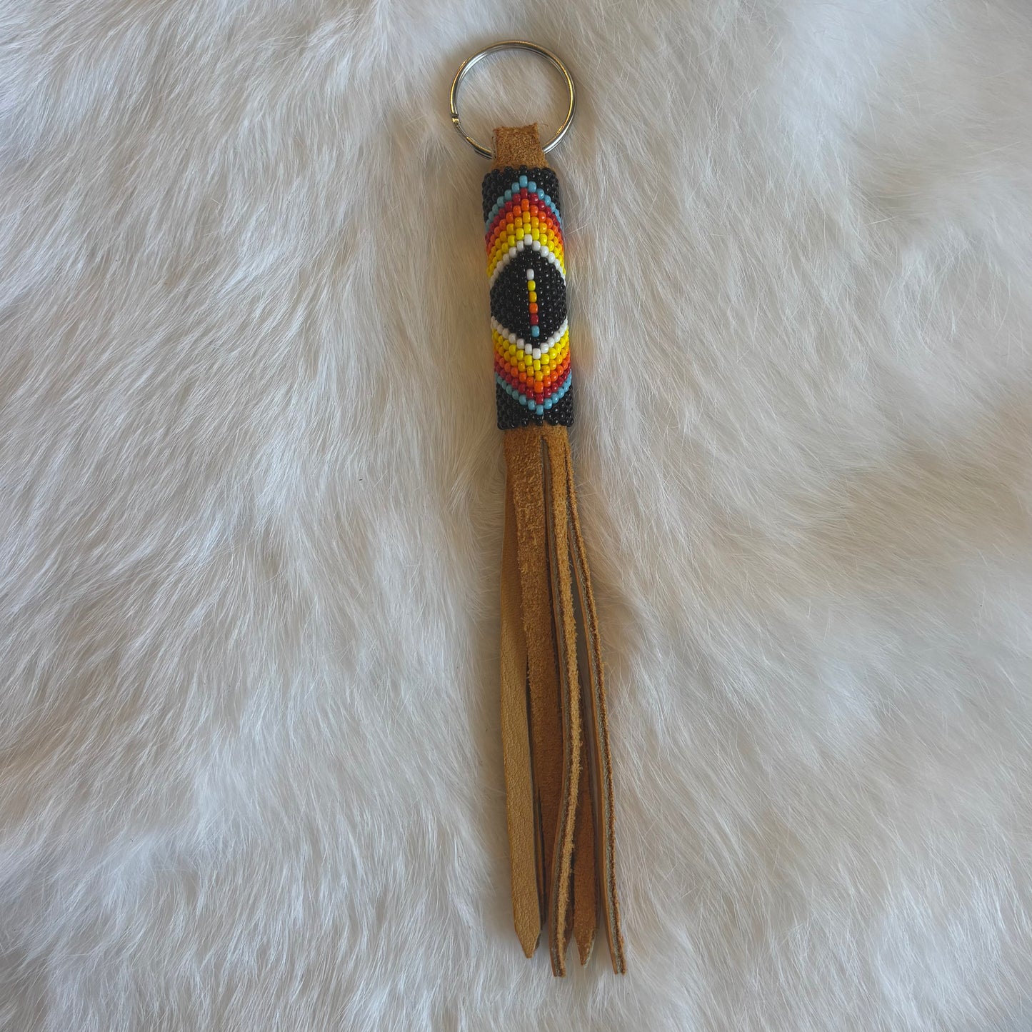 Peyote Stitch Beaded Fire Colour Key Chains- Assorted Colours