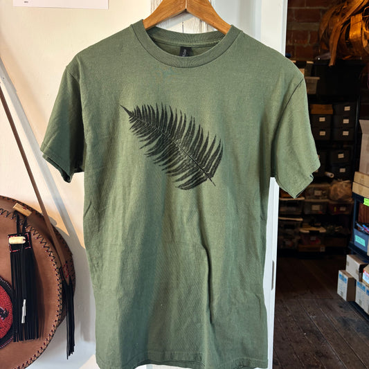 Fern Printed T-Shirt (Olive)
