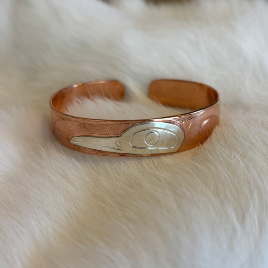 Hummingbird Copper and Silver Bracelet