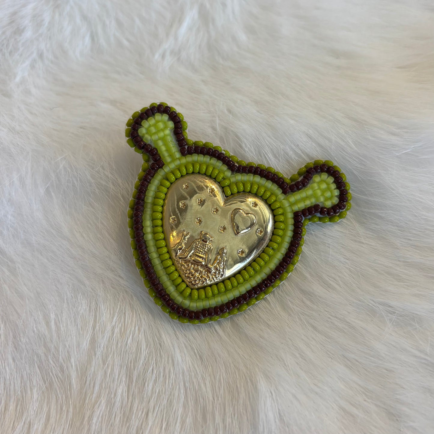 Beaded Shrek Pin
