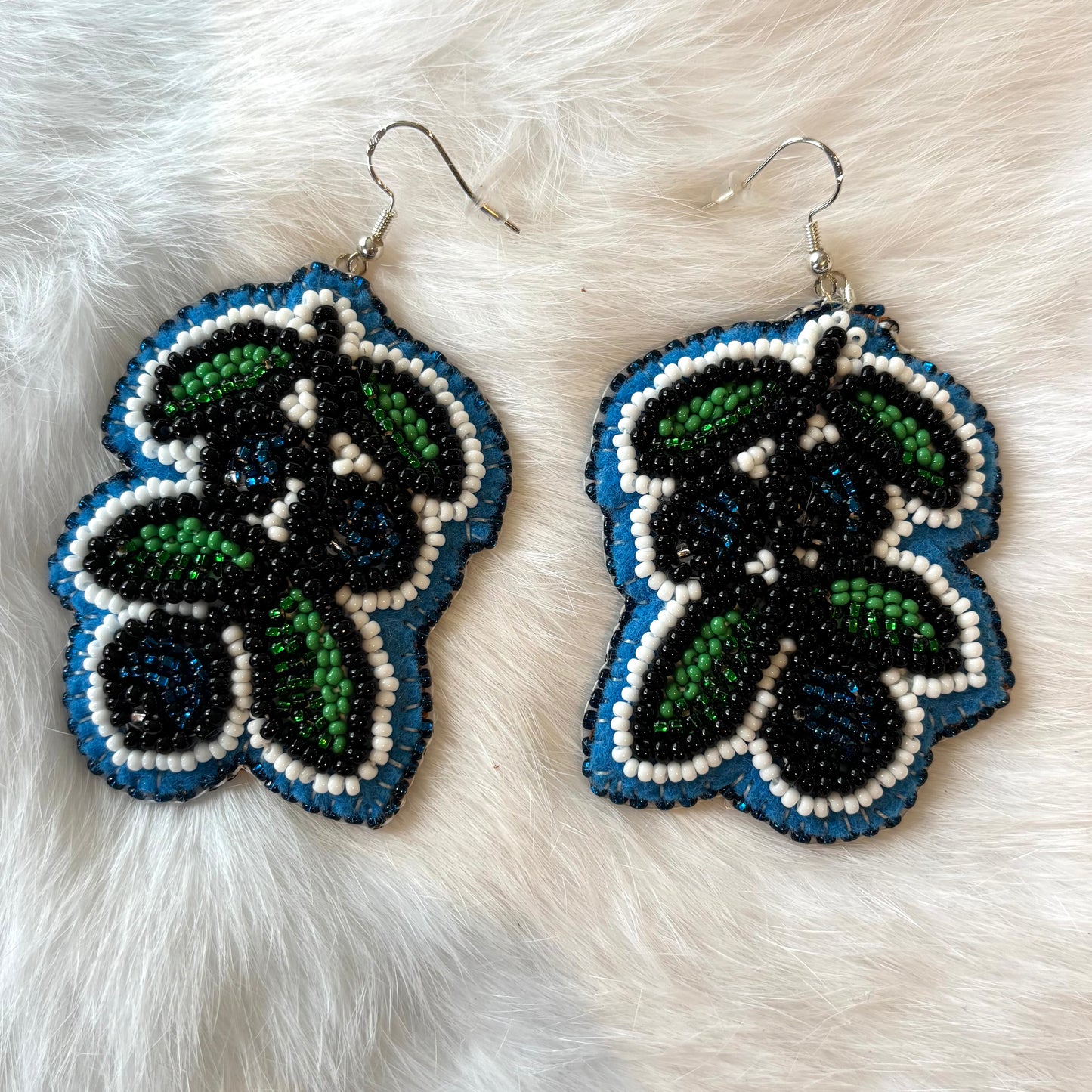Blueberry Beaded Earrings