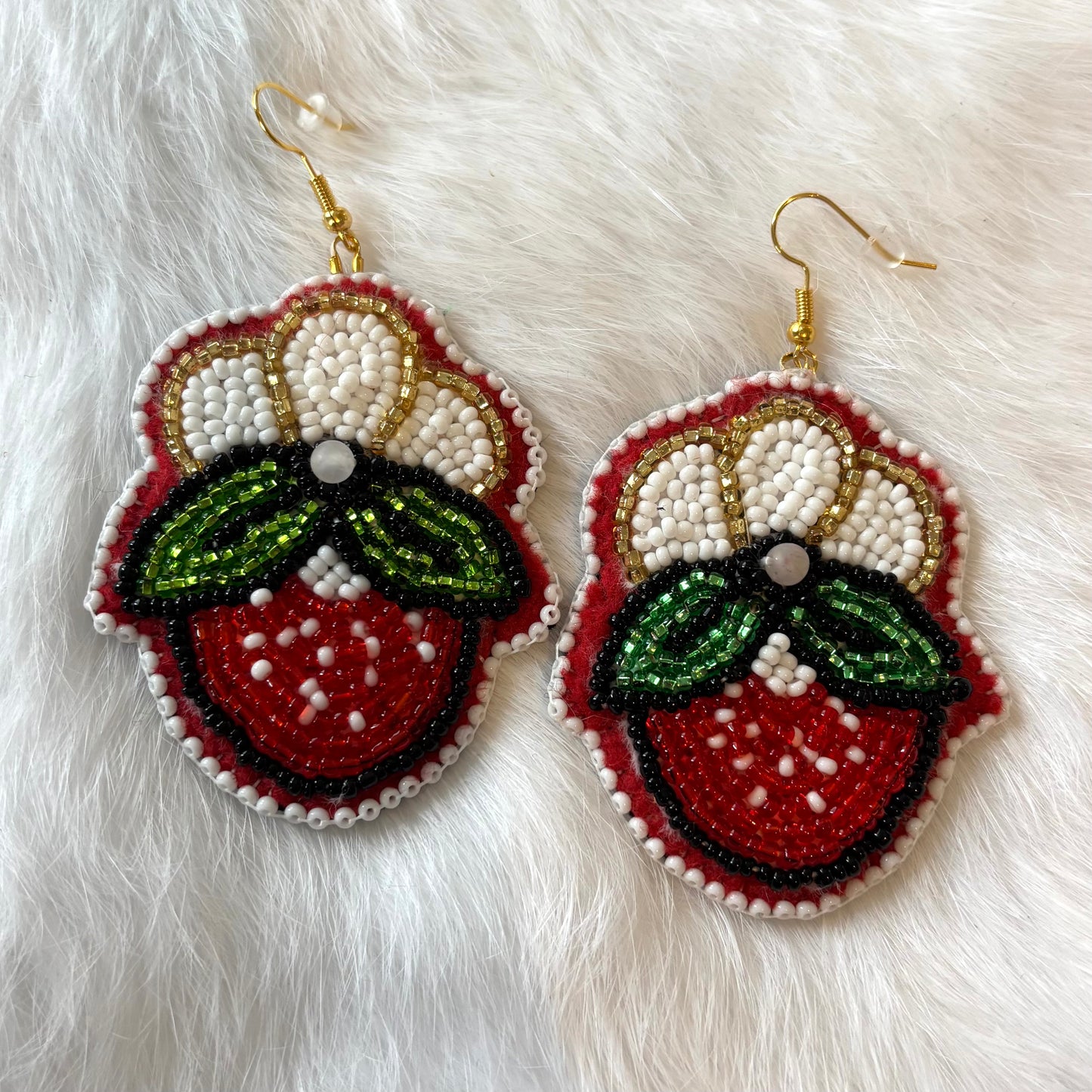 Medium Strawberry Floral Earrings- Assorted