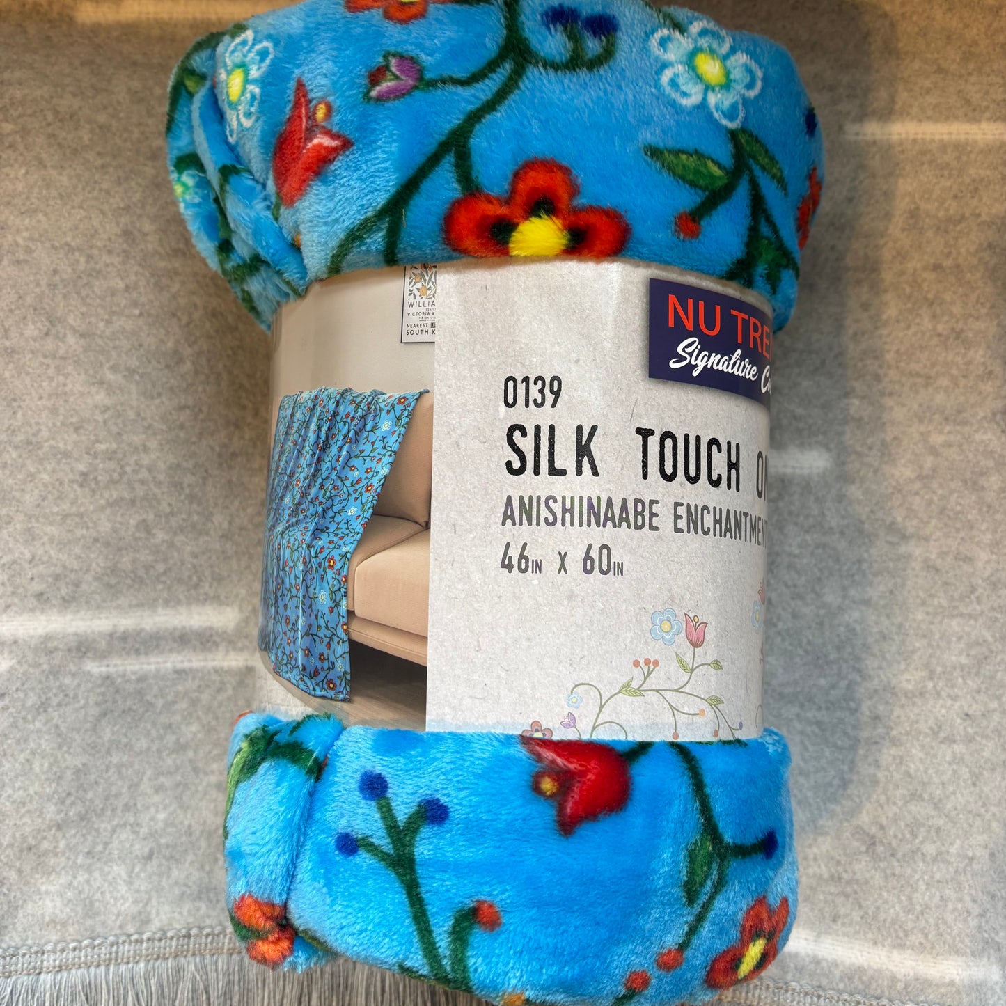 Silk Touch Floral Anishinaabe Enchantment Throw Blanket 46X60"