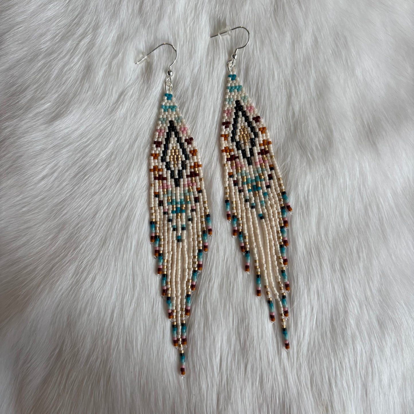 Sacred Path Beaded Fringe Earrings
