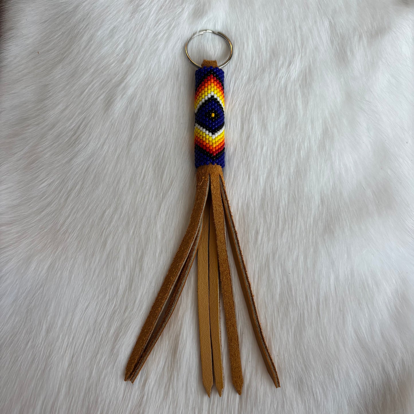 Peyote Stitch Beaded Fire Colour Key Chains- Assorted Colours