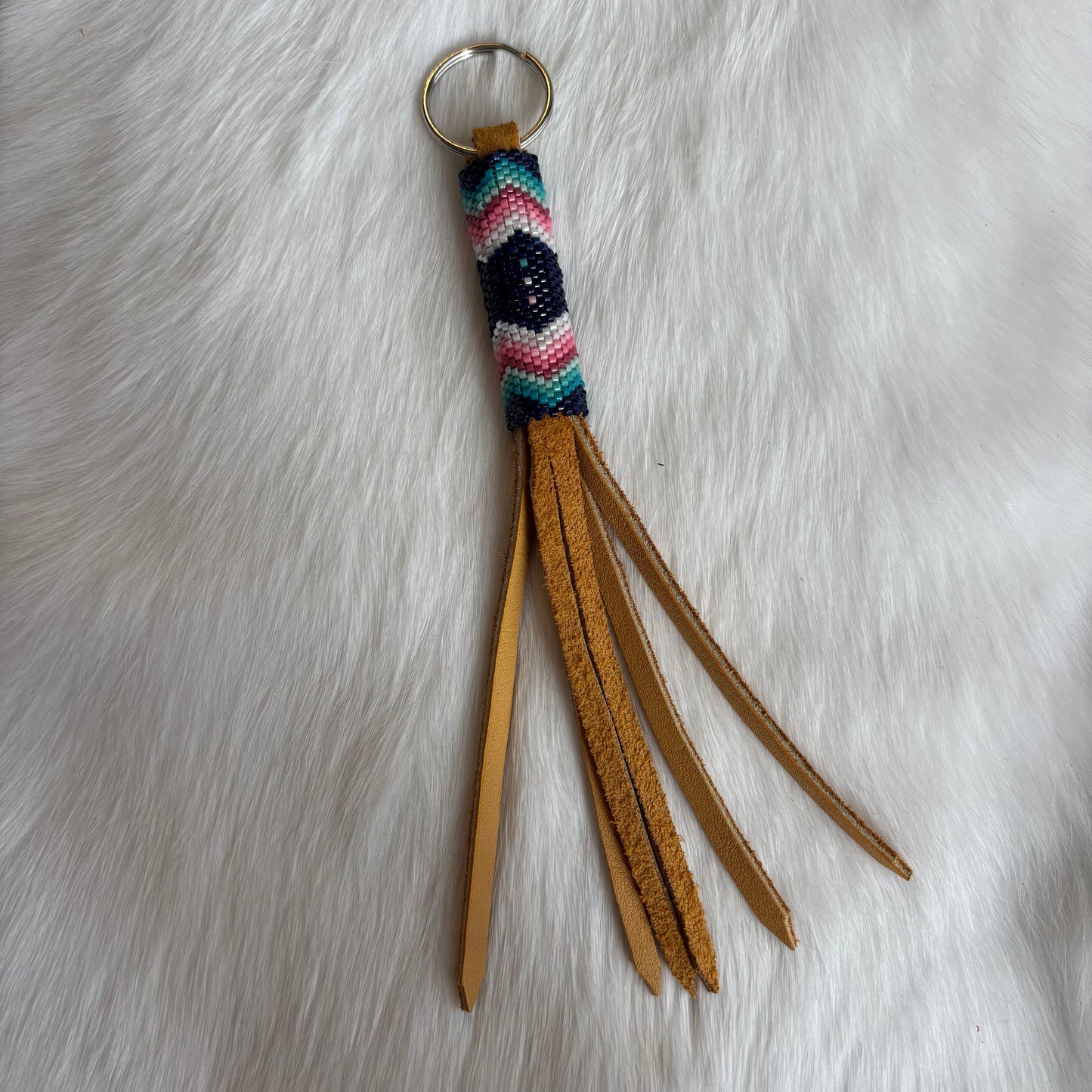 Peyote Stitch Beaded Fire Colour Key Chains- Assorted Colours