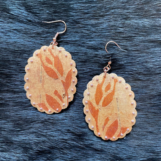 Earrings - WinterBirch Bark Etched - Hellen Pelletier