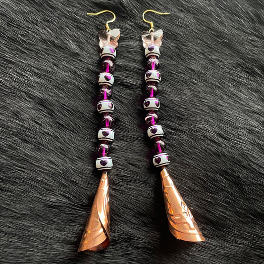 Purple Butterfly Dance Earrings