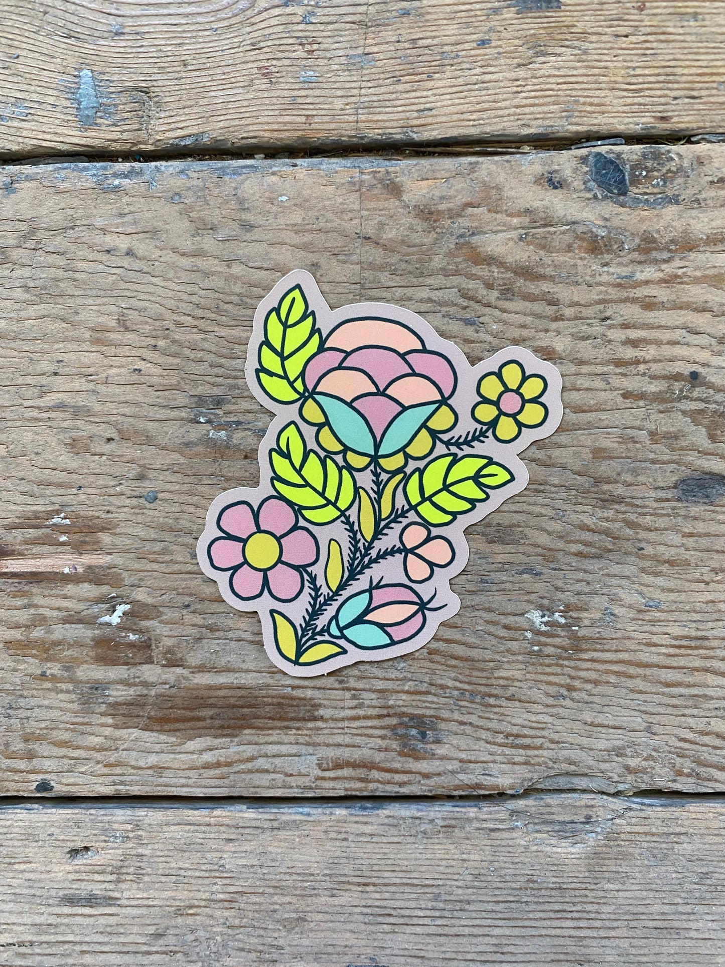 Metis Pastel Floral Sticker