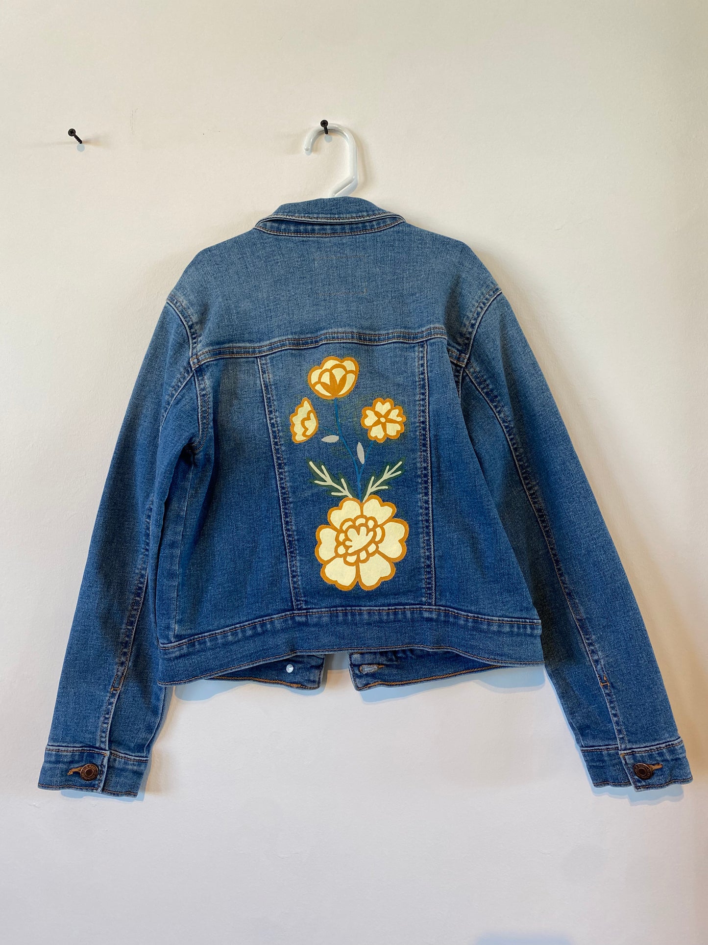 Child's Mustard Floral Denim Jacket