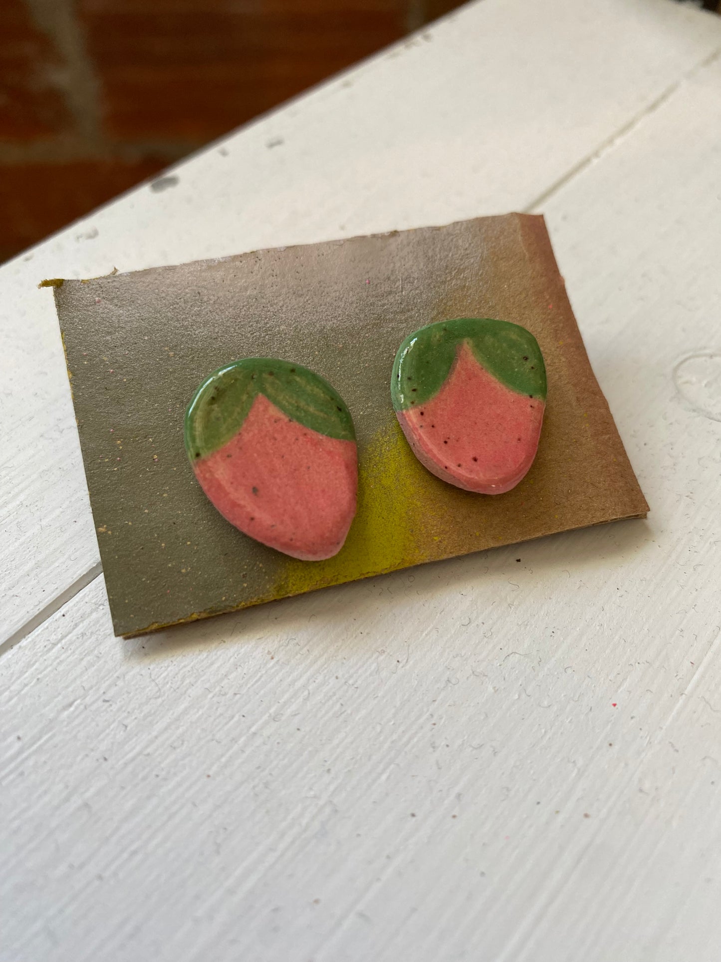 small strawberry studs