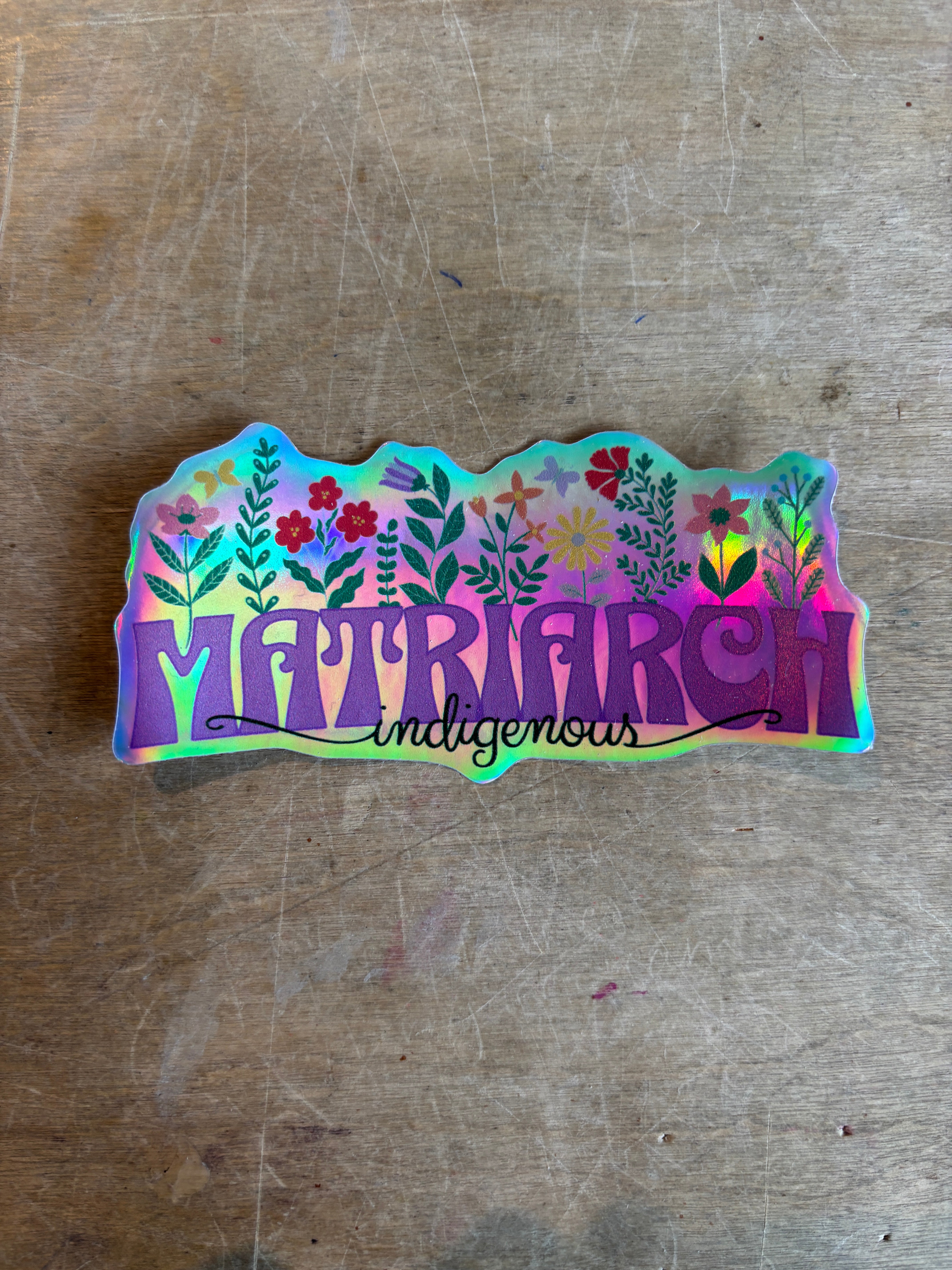 Aunity Sticker Matriarch Indigenous - Holographic sticker – Aunty Collective