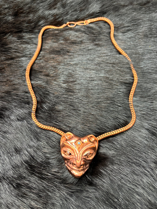 Copper Spirit Bear Pendant + Necklace - Gina Mae Schubert