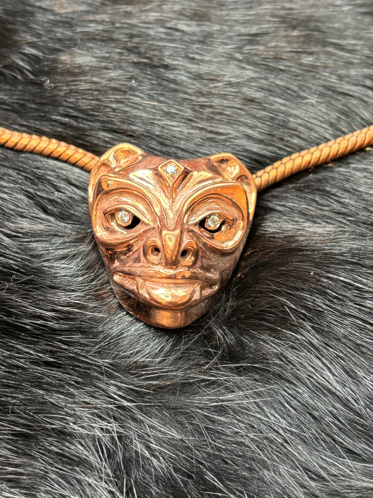 Copper Spirit Bear Pendant + Necklace - Gina Mae Schubert