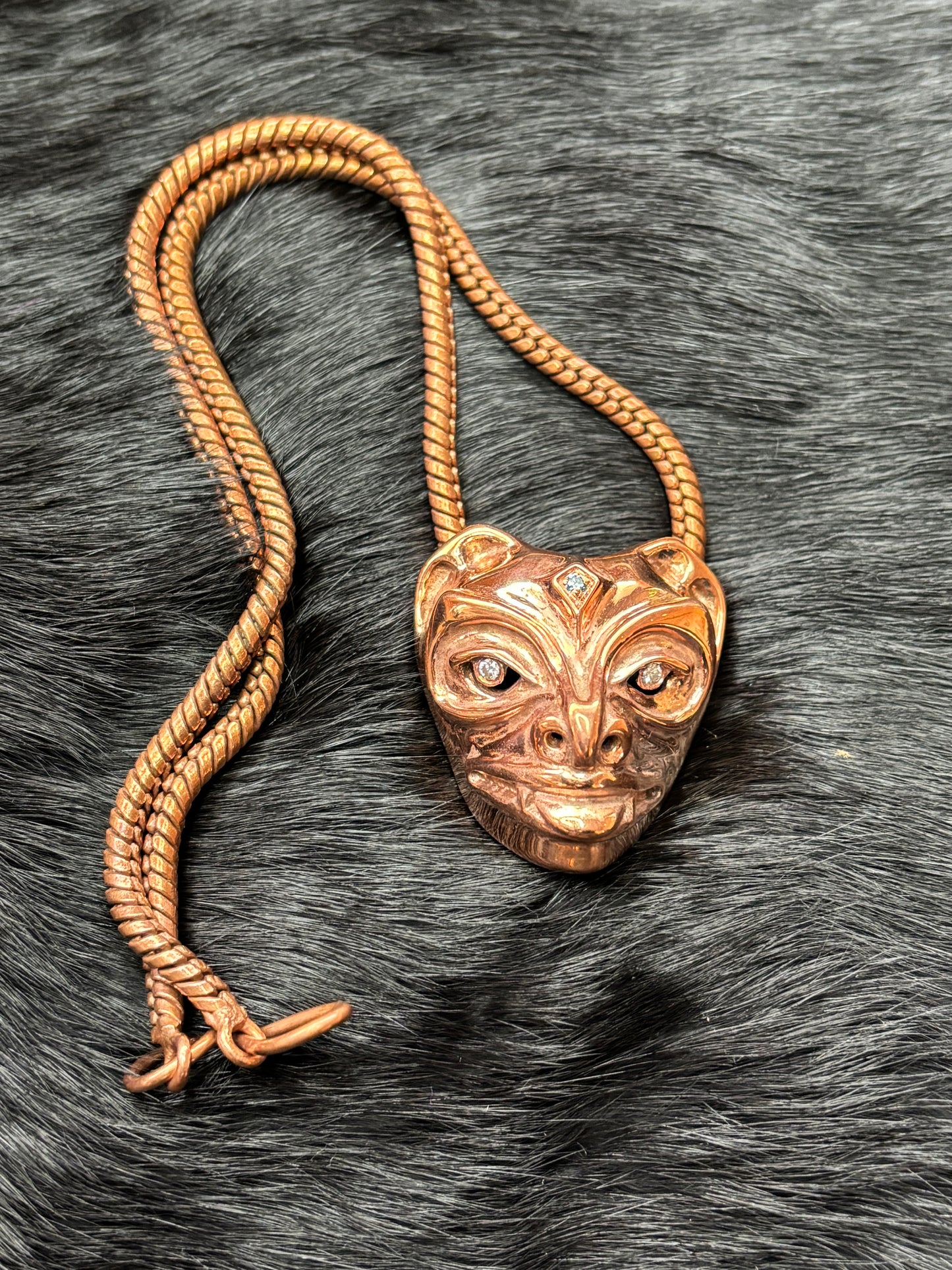 Copper Spirit Bear Pendant + Necklace - Gina Mae Schubert