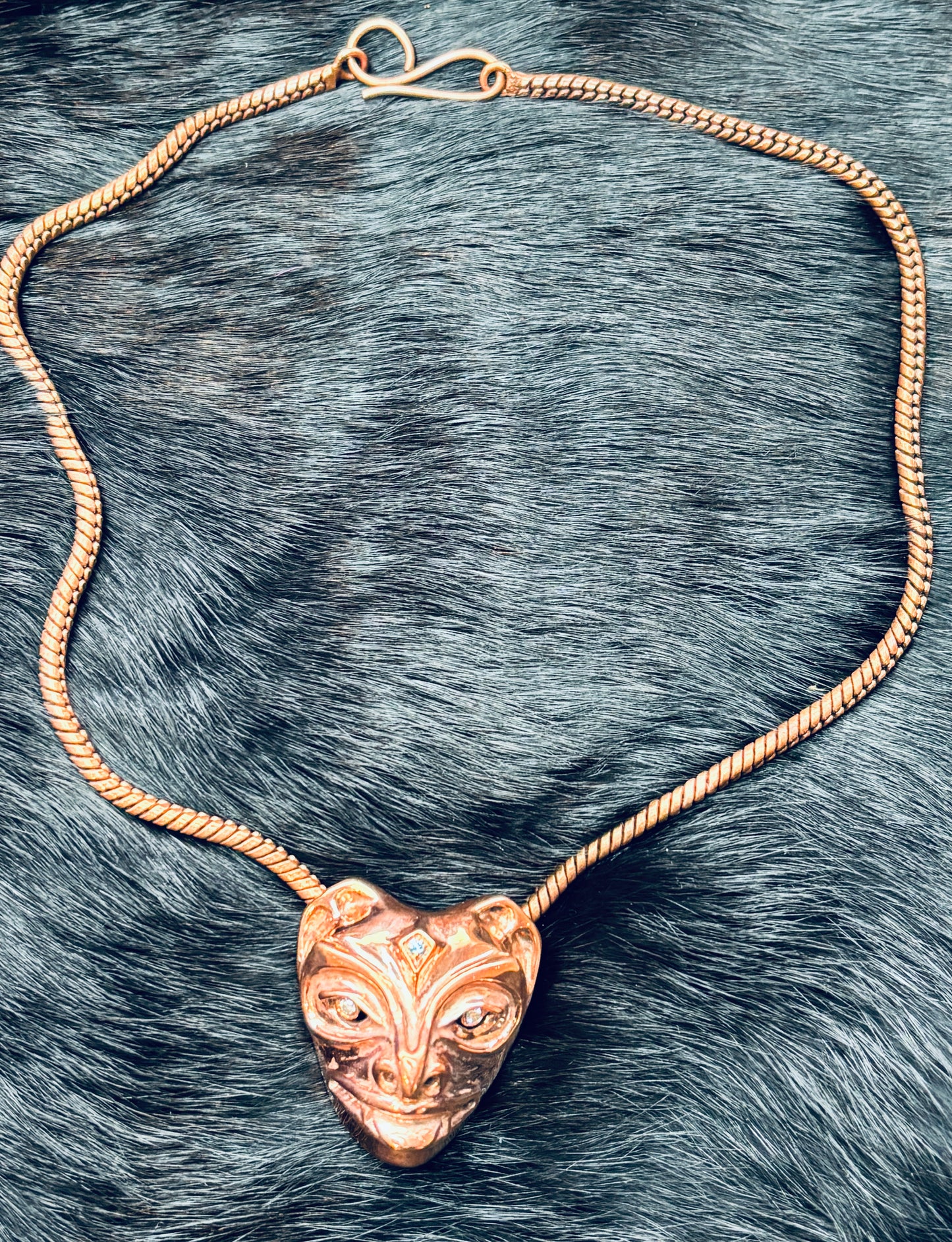 Copper Spirit Bear Pendant + Necklace - Gina Mae Schubert