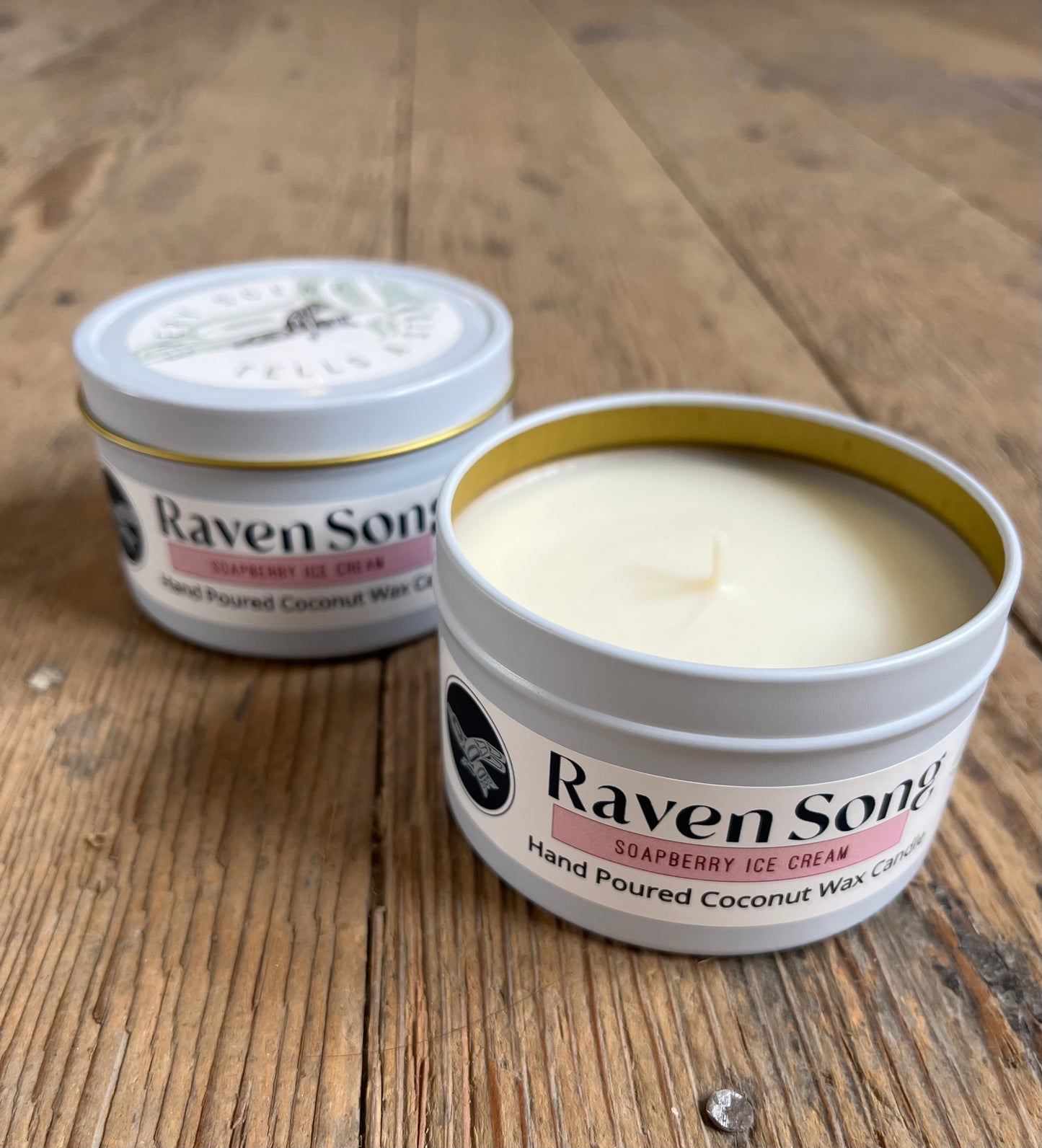 Soapberry Ice Cream Candle Tins | Raven Song