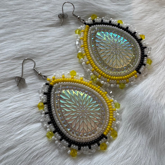 Geometric Flat Stitch Earrings