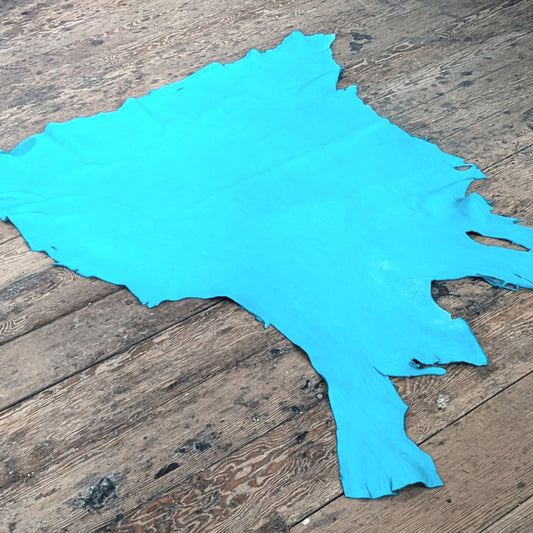 Large Deerskin Leather in Turquoise