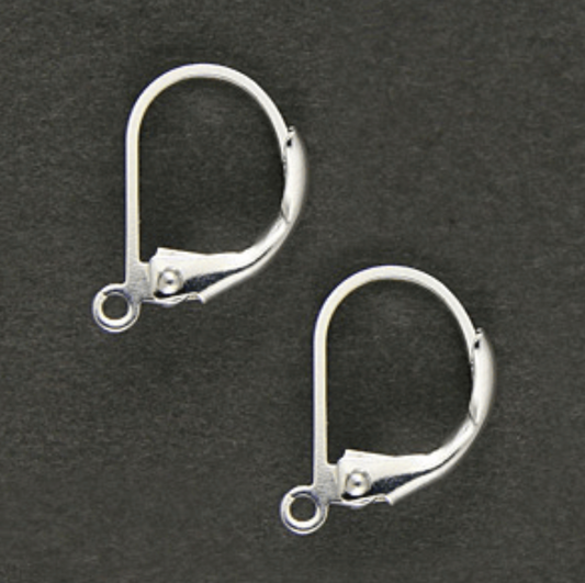 Silver Plated Lever Back Ear Hooks