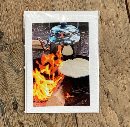 Campfire Fry Bread Photographic Greeting Card