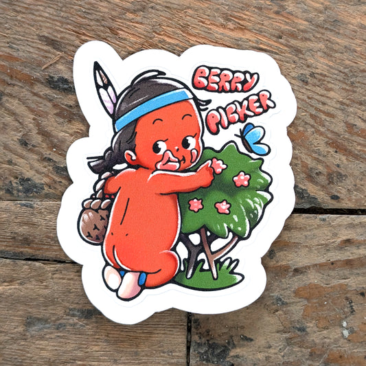 Berry Picker Sticker