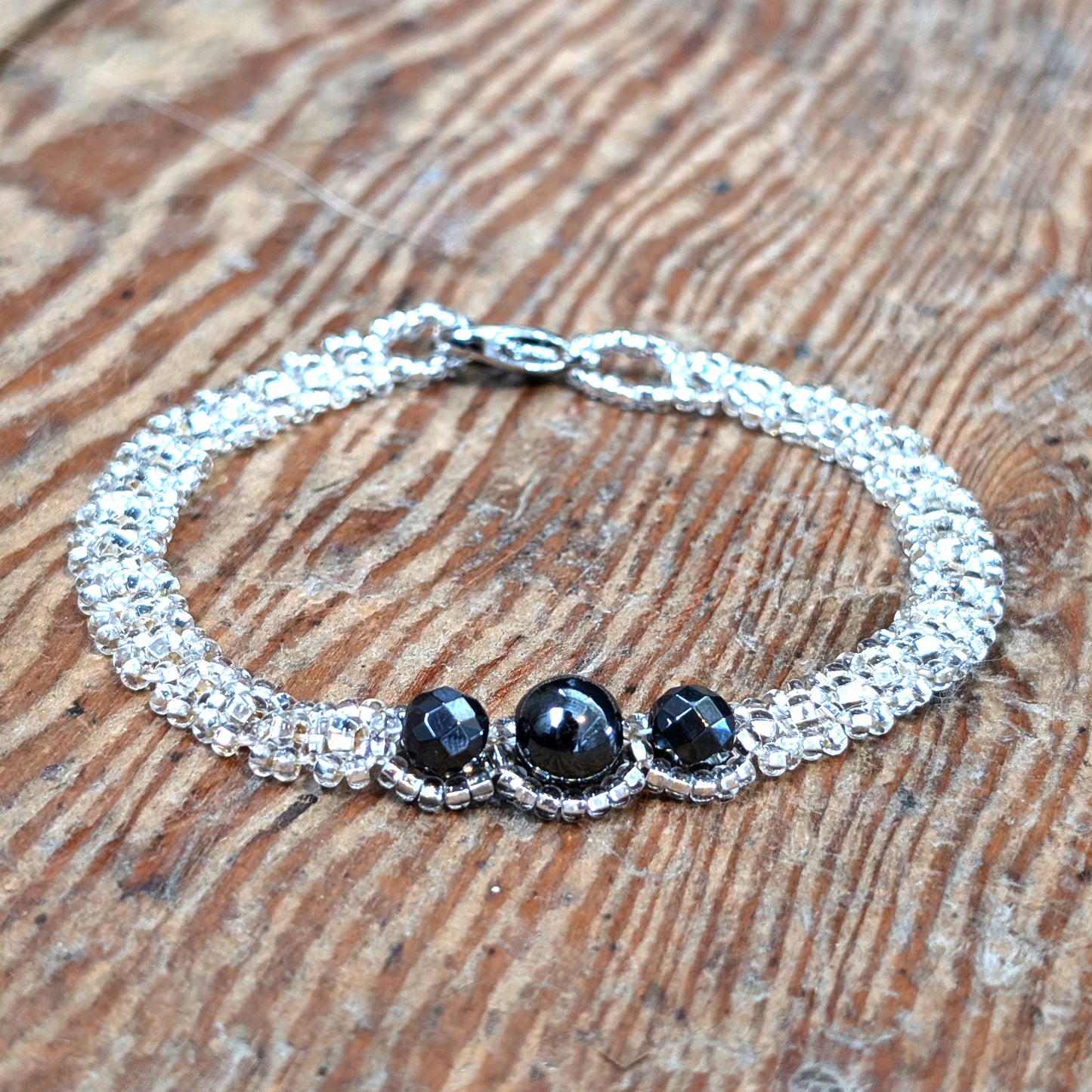 Silver Glam Beaded Bracelets