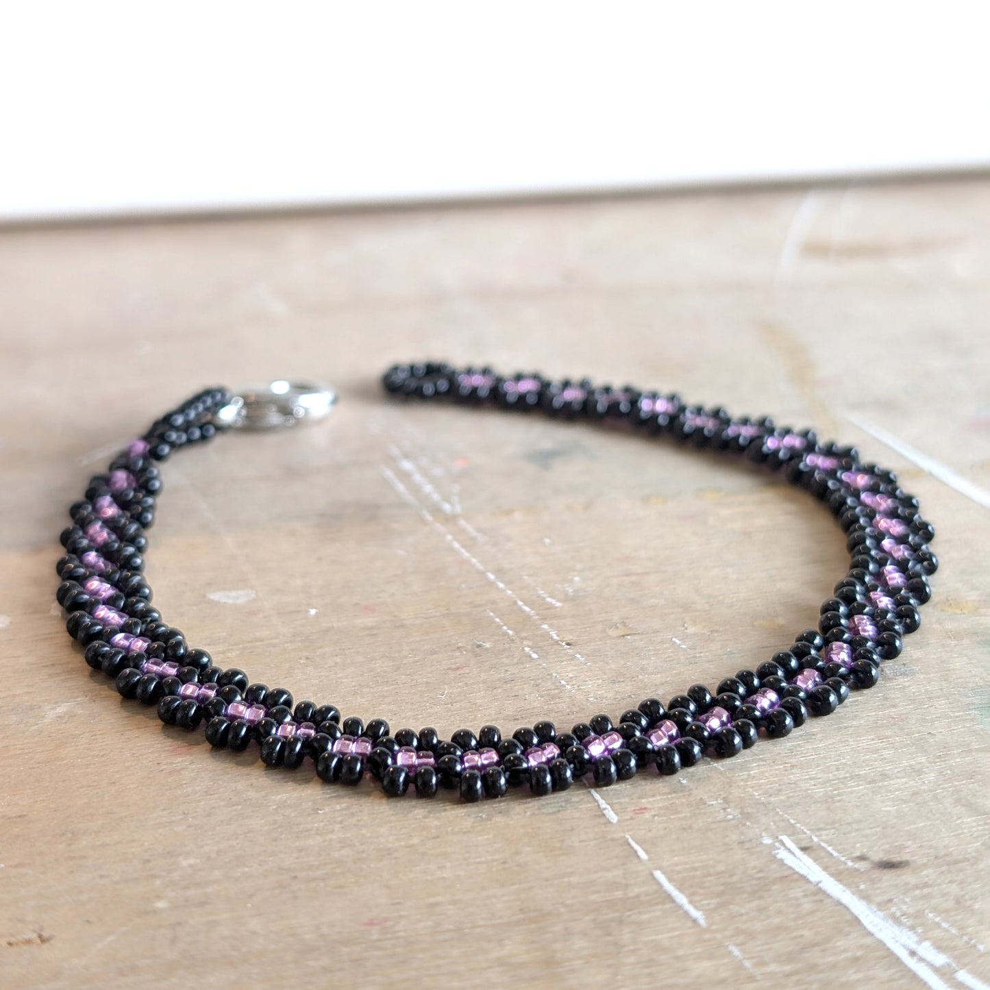 Black Beaded Minimalist Bracelets