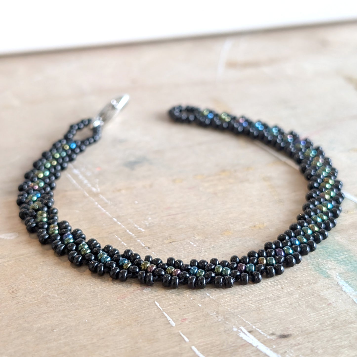 Black Beaded Minimalist Bracelets