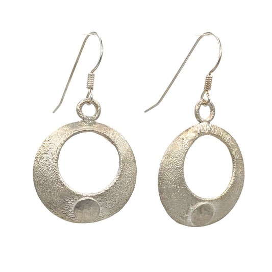 "Lunar Pond" Sterling Silver Earrings