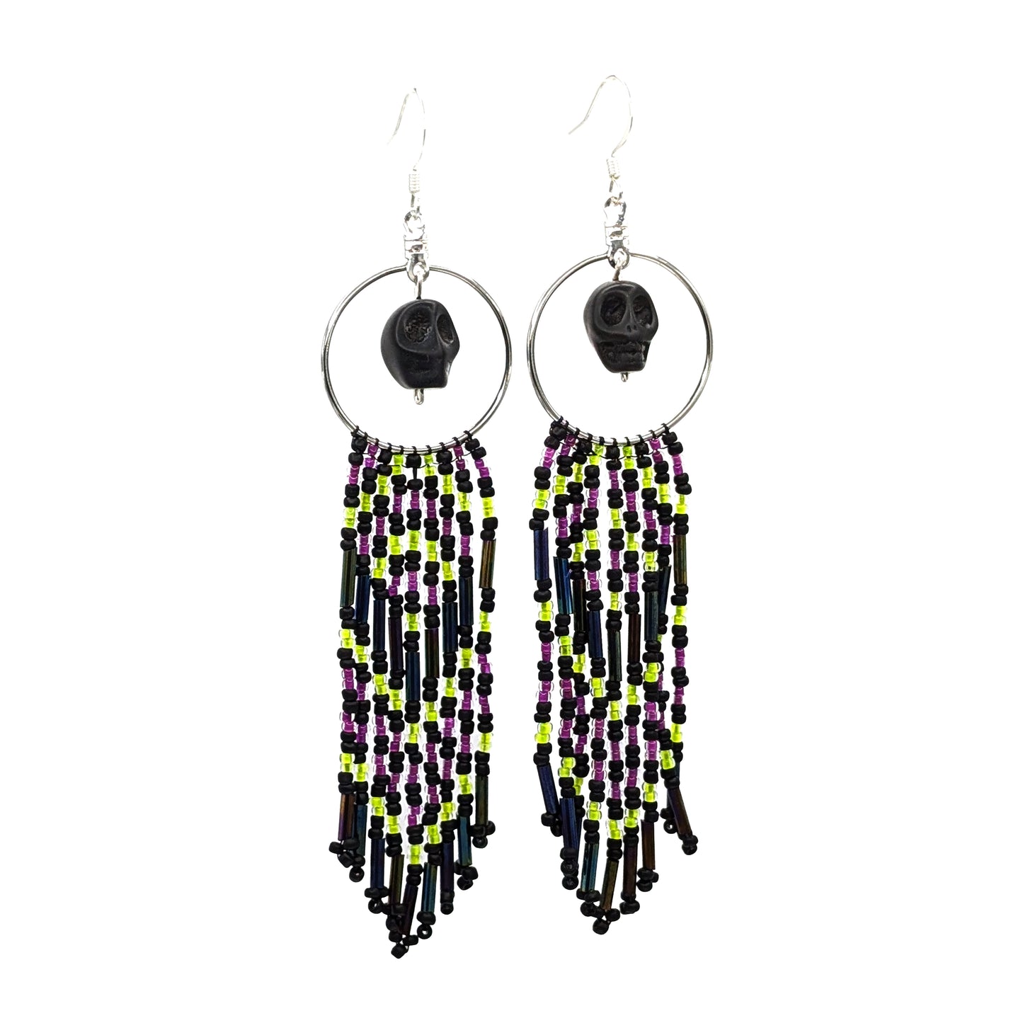 Beetle Guy Fringe Earrings