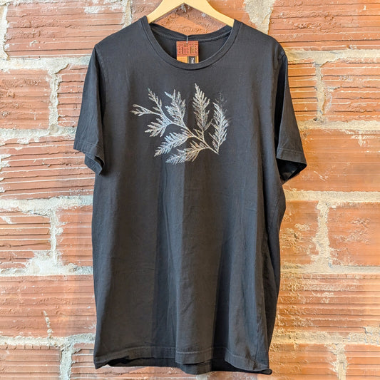 Cedar Printed Up-Cycled T-Shirt (Black XL)