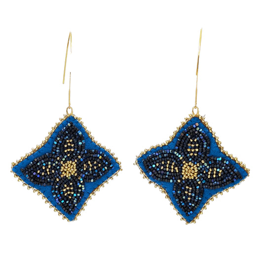 Maang Florals Winter'24 Dangling Beaded Earrings