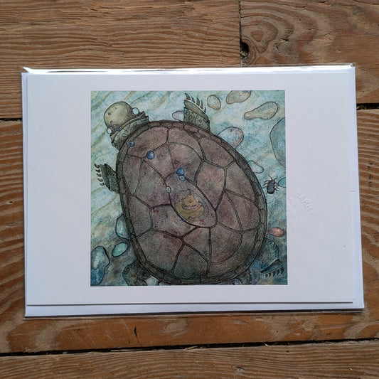 "Waking Beetle" Turtle Greeting Cards