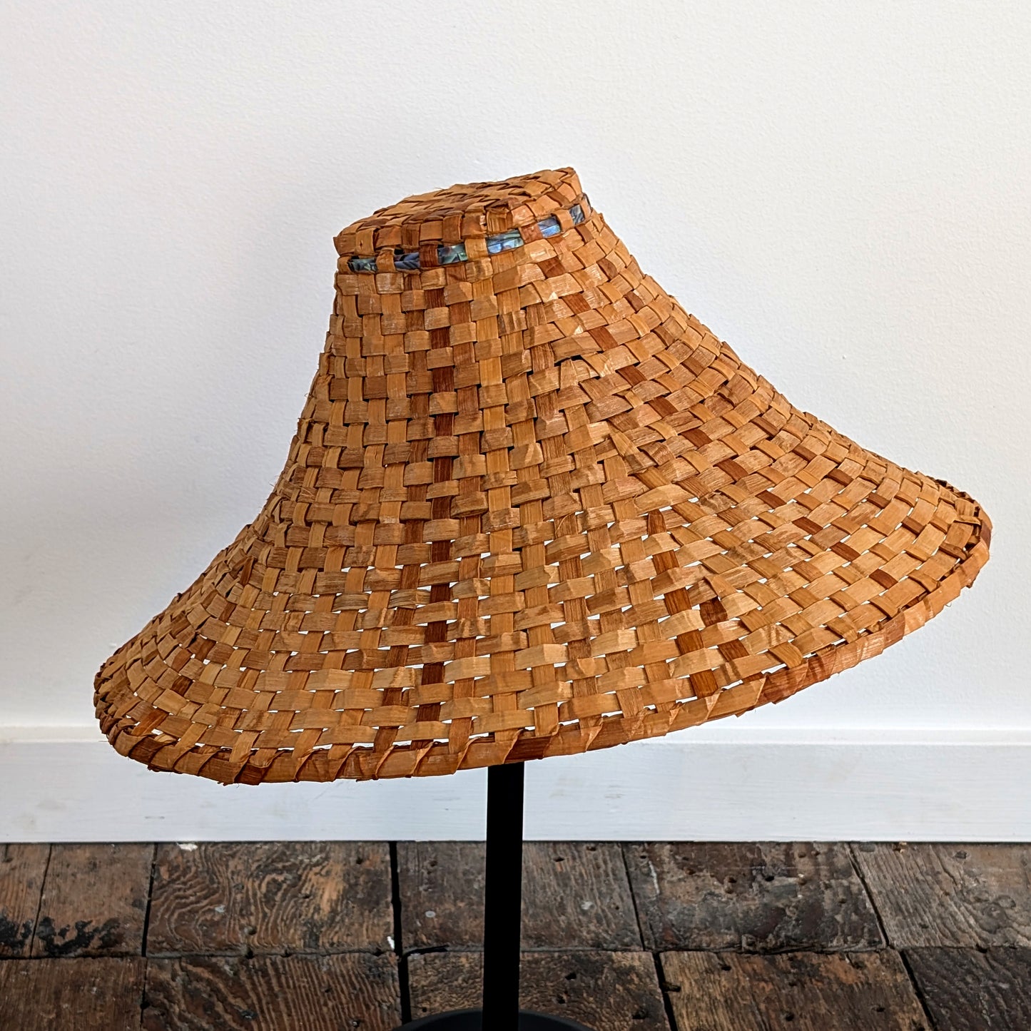 Abalone Trim Cedar Hat | Ocean Cedar Collection