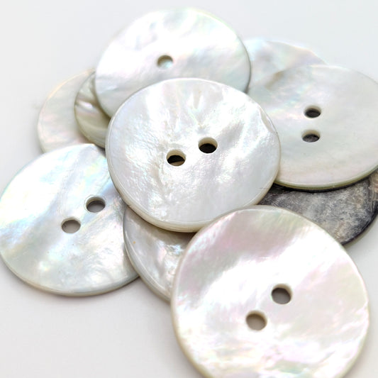 Circle Abalone Buttons in 7/8"