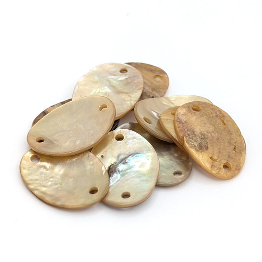 Oval "Golden" Abalone Buttons in 0.5"