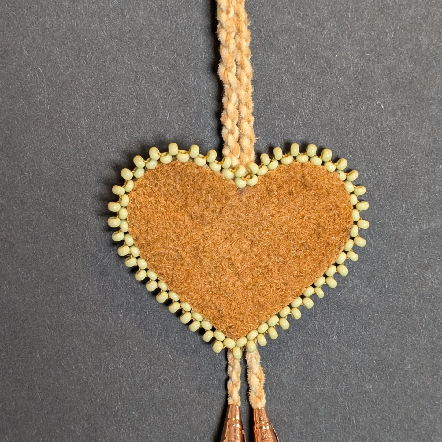 Smoked Hide Heart Necklaces | Hide Camp