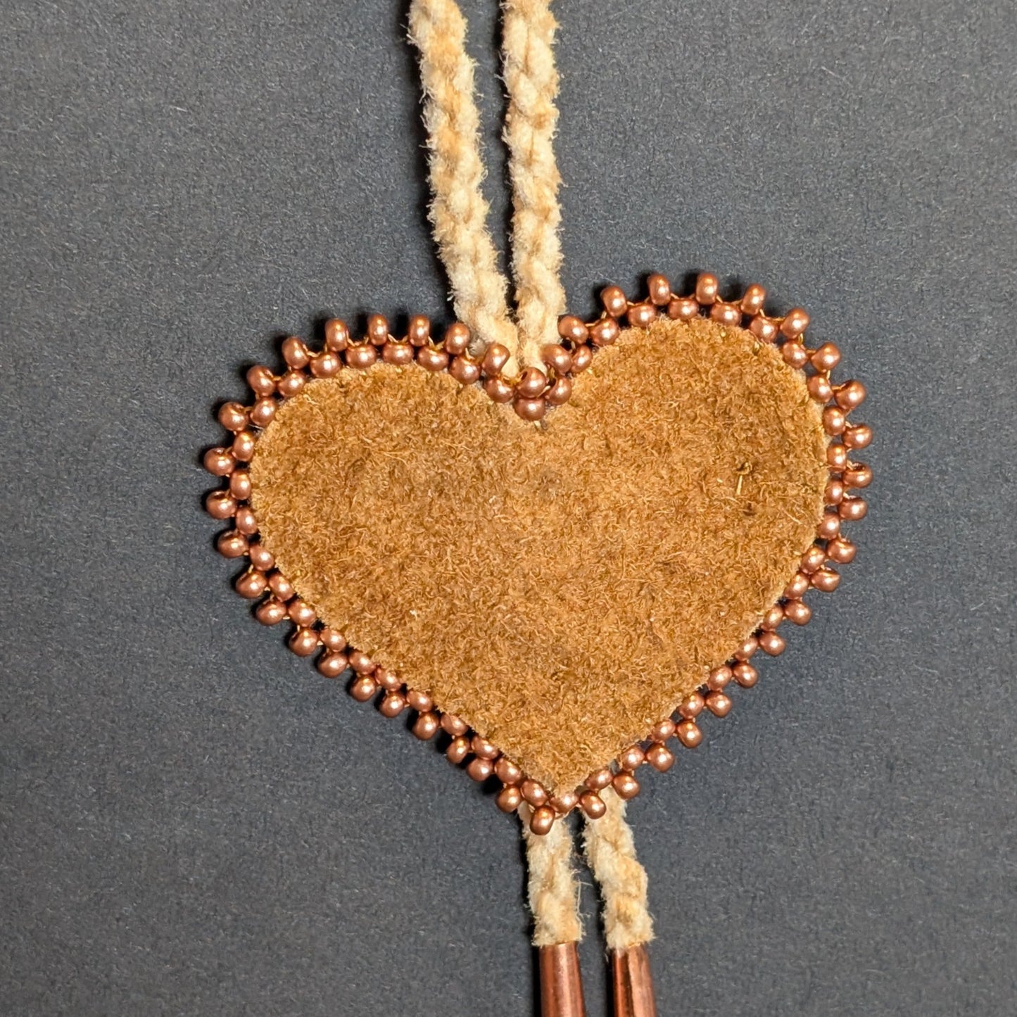 Smoked Hide Heart Necklaces | Hide Camp