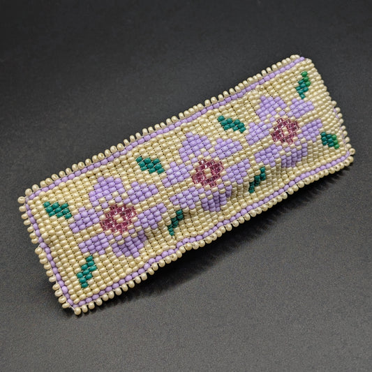 Floral Loom Beaded Barrettes