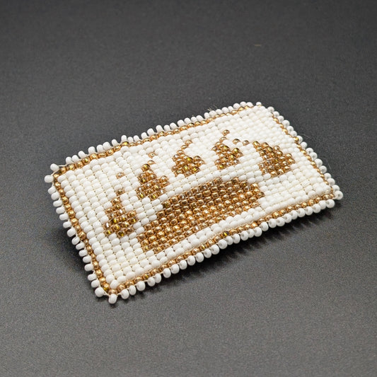 Bear Paw Loom Beaded Barrettes