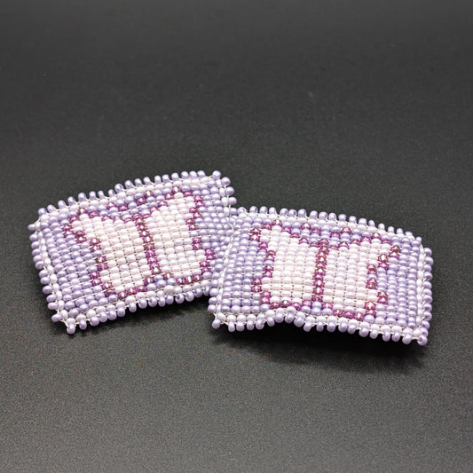 Butterfly Loom Beaded Barrettes