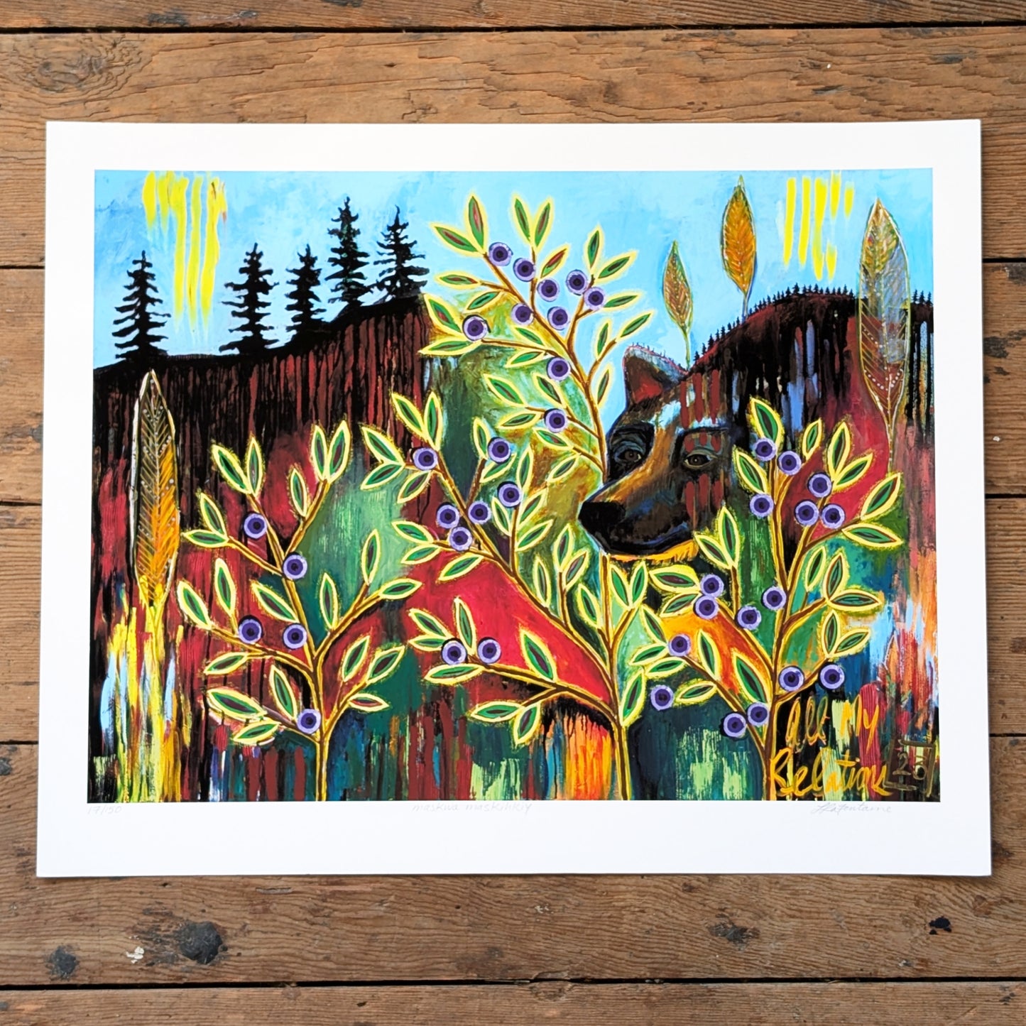 'muskwa maskihkiy' (2023) Bear Medicine Giclée Print