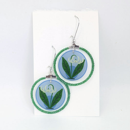 Coast Salish Fawn Lily Earrings