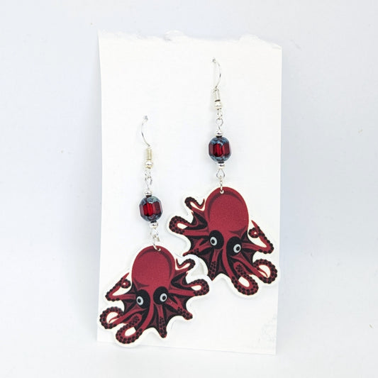 Coast Salish Octopus Earrings